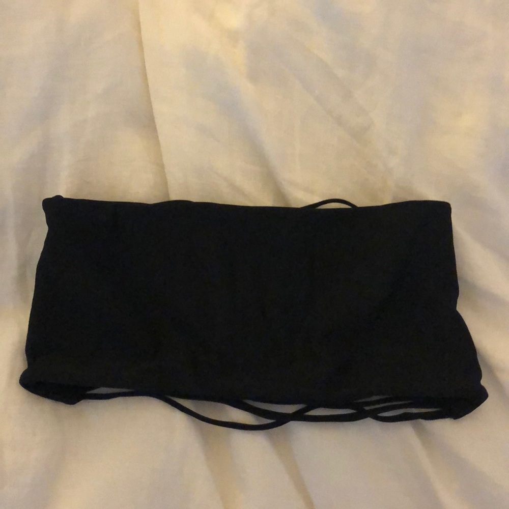 Mikoh black bandeau bikini top